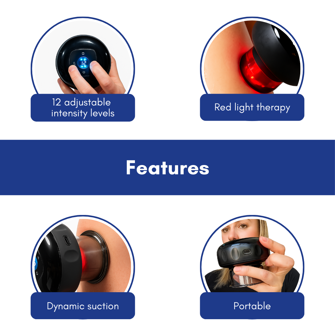 TheraPulse™ – 4-in-1 Smart Cupping & Red Light Therapy Massager