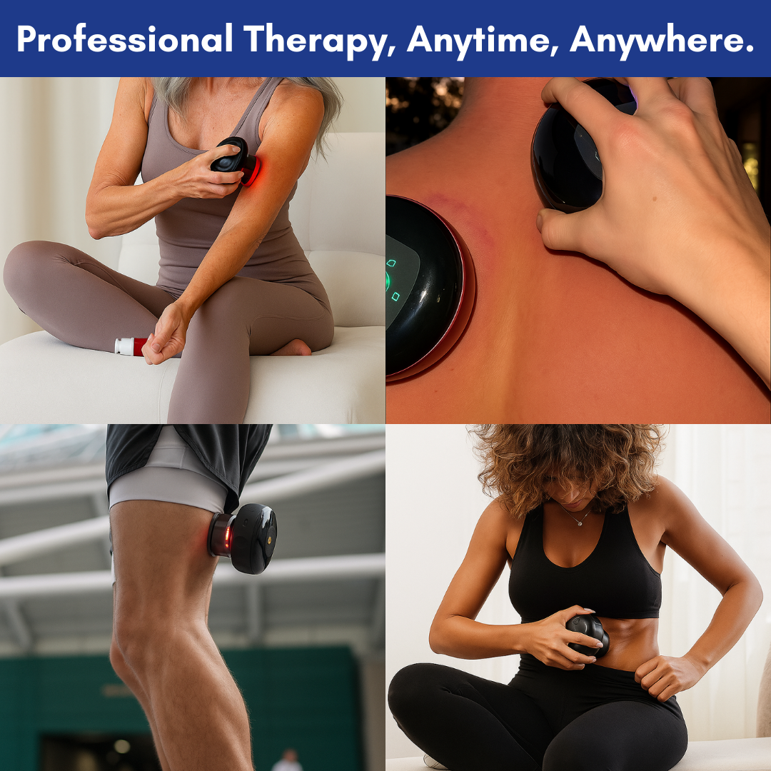 TheraPulse™ – 4-in-1 Smart Cupping & Red Light Therapy Massager