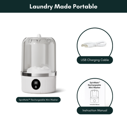 SpinMate™ - Rechargeable Mini Washer