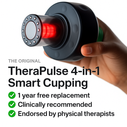 TheraPulse™ – 4-in-1 Smart Cupping & Red Light Therapy Massager